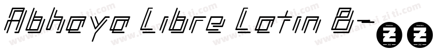 Abhaya Libre Latin B字体转换
